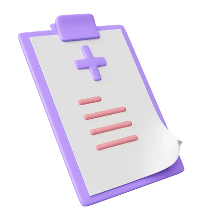 Medical Report  3D Icon