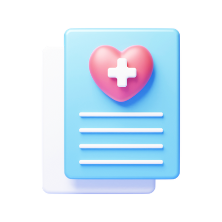 Medical Report  3D Icon