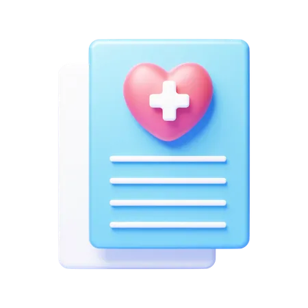 Medical Report  3D Icon