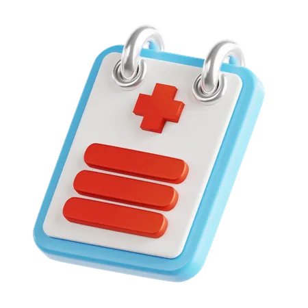 Medical Report  3D Icon