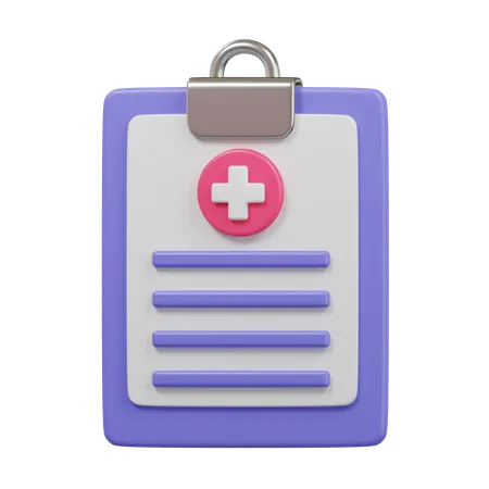 Medical Report  3D Icon