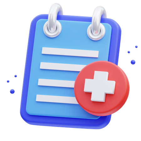 Medical Report  3D Icon