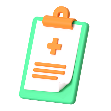 Medical Report  3D Icon