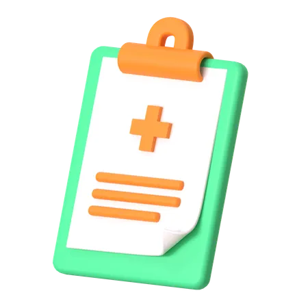 Medical Report  3D Icon