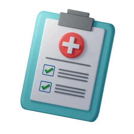 Medical Report  3D Icon