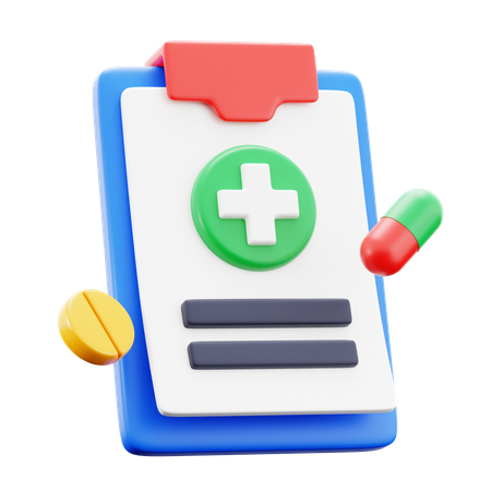 Medical Report  3D Icon