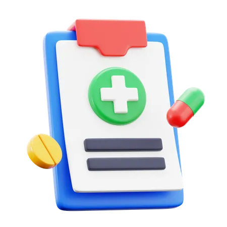 Medical Report  3D Icon