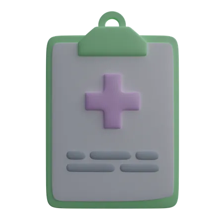 Medical Report  3D Icon