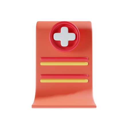 Medical Report  3D Icon