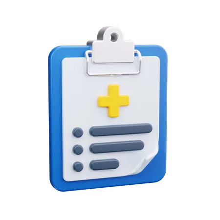 Medical Report  3D Icon