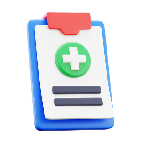 Medical Report  3D Icon