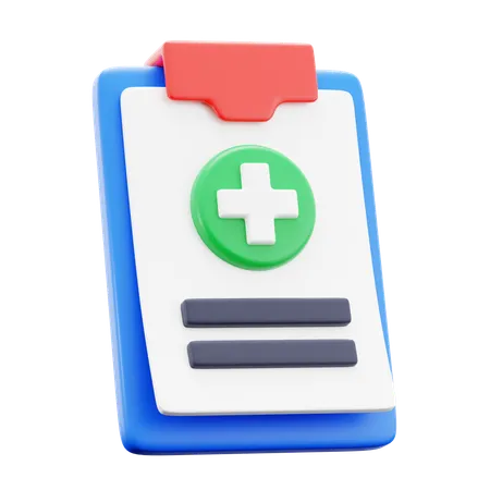 Medical Report  3D Icon