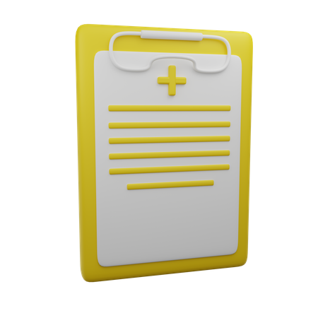 Medical Report  3D Icon