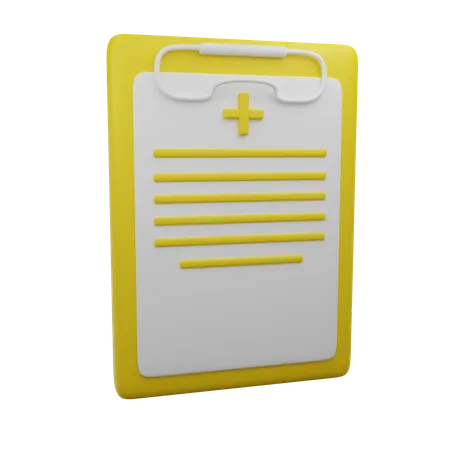 Medical Report  3D Icon