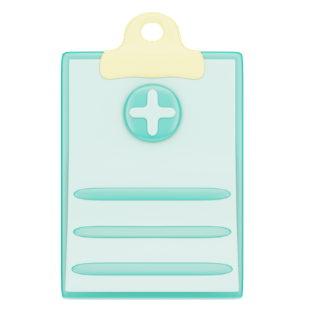 Medical Report  3D Icon