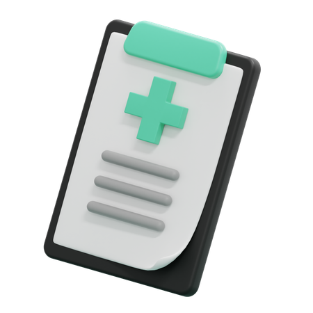 Medical Report  3D Icon