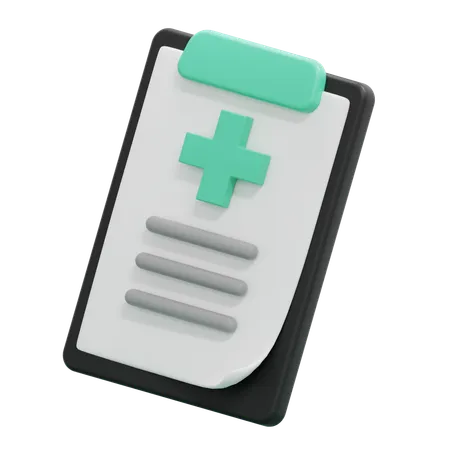 Medical Report  3D Icon