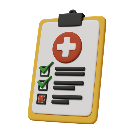 Medical Report  3D Icon