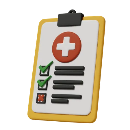 Medical Report  3D Icon