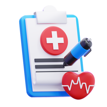 Medical Report  3D Icon