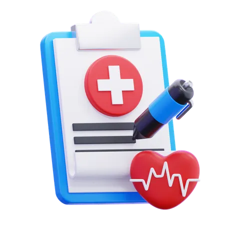 Medical Report  3D Icon