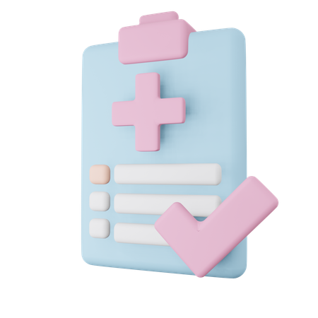 Medical Report  3D Icon