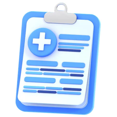 Medical Report  3D Icon