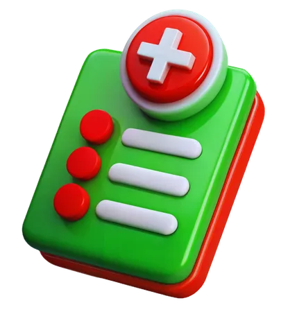 Medical Report  3D Icon