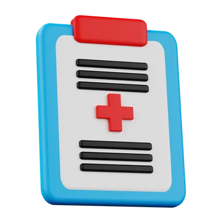 Medical Report  3D Icon