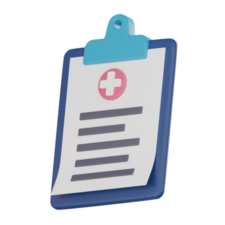 Medical Report  3D Icon