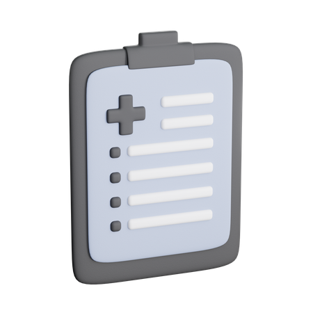 Medical Report  3D Icon