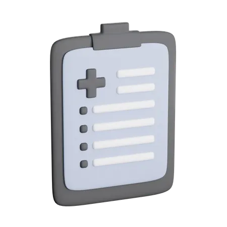 Medical Report  3D Icon