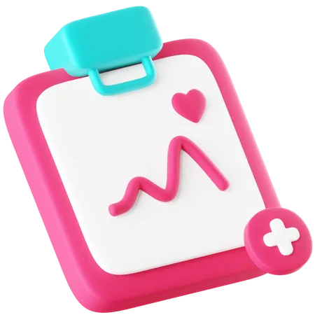 Medical Report  3D Icon