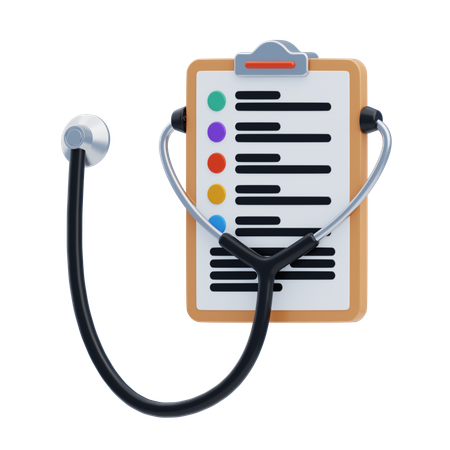 Medical Report  3D Icon