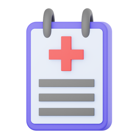 Medical Report  3D Icon