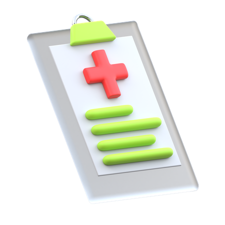 Medical Report  3D Icon