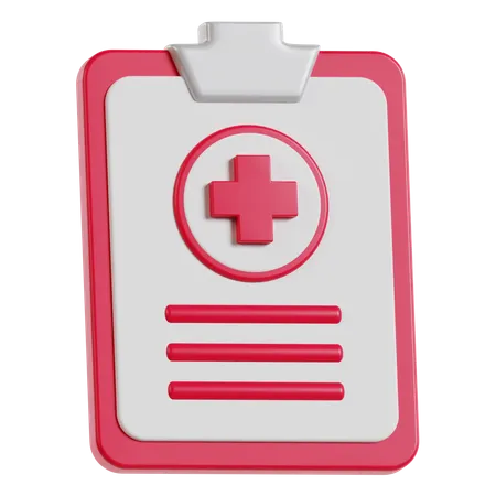 Medical Report  3D Icon