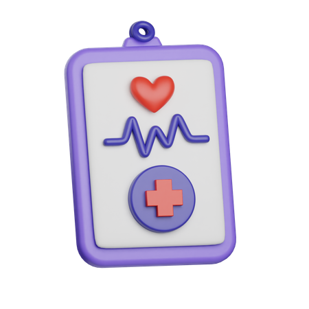 Medical Report  3D Icon