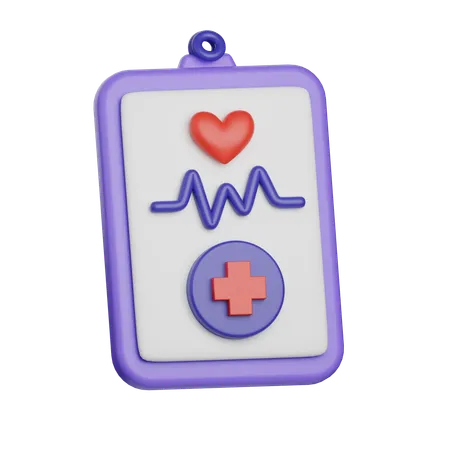 Medical Report  3D Icon