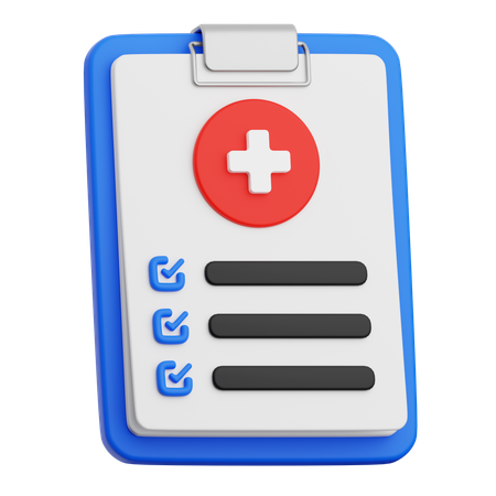 Medical Report  3D Icon