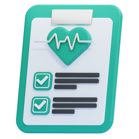 Medical Report  3D Icon