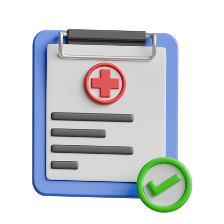 Medical Report  3D Icon