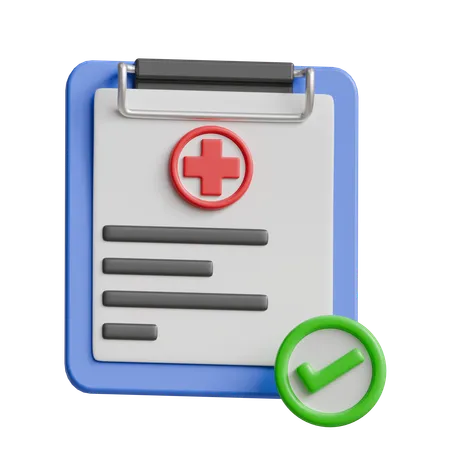 Medical Report  3D Icon