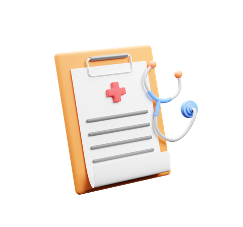 Medical Report  3D Icon