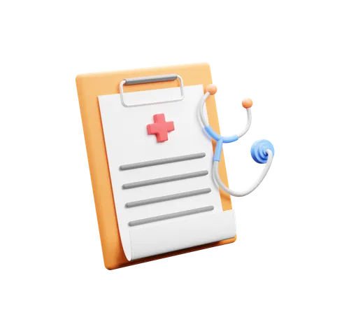 Medical Report  3D Icon