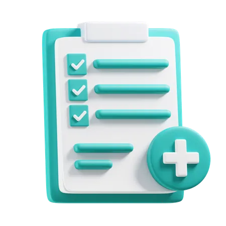 Medical Report  3D Icon