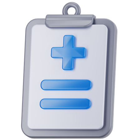 Medical Report  3D Icon