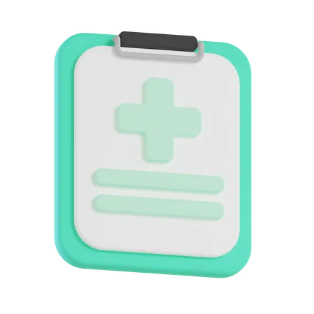 Medical Report  3D Icon