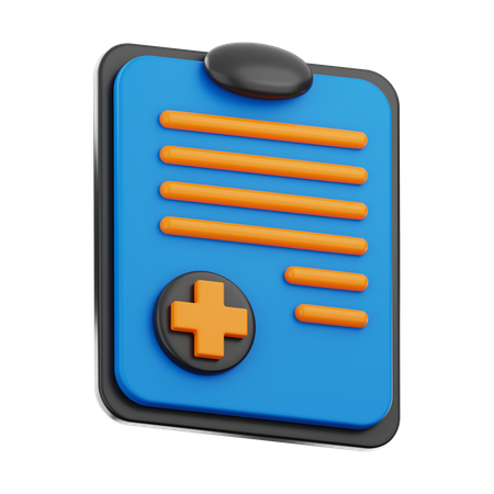 Medical Report  3D Icon