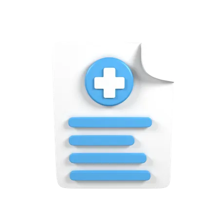 Medical Report  3D Icon